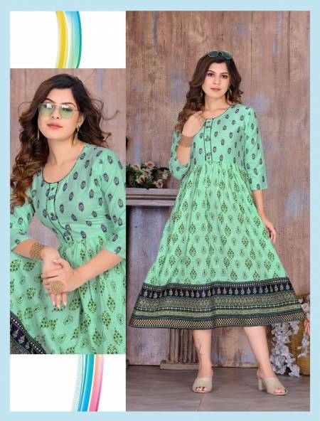 Ft Colourful Ethnic Wear Wholesale Anarkali Kurti Collection